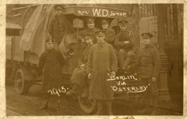 Postcard; Unused black and white photographic postcard showing Charles Lee as Army instructor at Osterley, 1915-1917