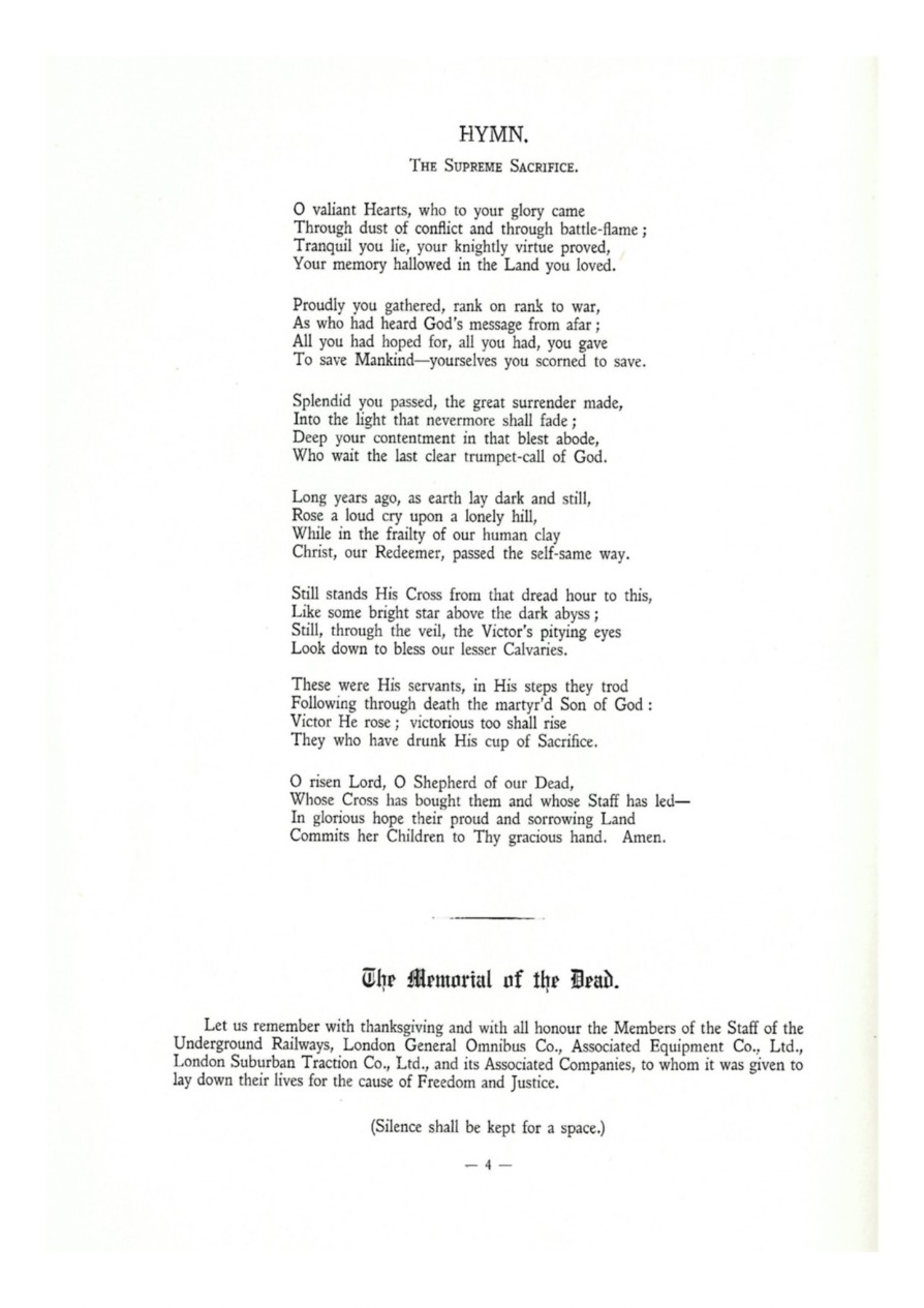 Order of service page 4